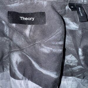 Theory Charcoal Abstract Shirt